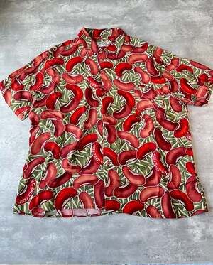 Bayou Wear New Orleans Jazz Fest Red Bean Hawaiian Shirt 2XL